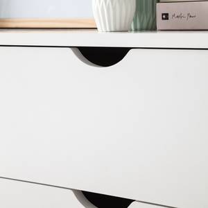 Commode Brekille III Blanc / Chêne