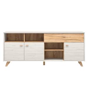 Dressoir Calvi I Witte pijnboomhouten look/Navarra eikenhoutkleurig - Conisch