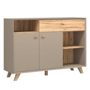 Dressoir Calvi III Steengrijs/Navarra eikenhoutkleurig - Conisch