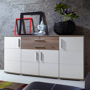 Sideboard Jam wit/zilvereikenhouten look