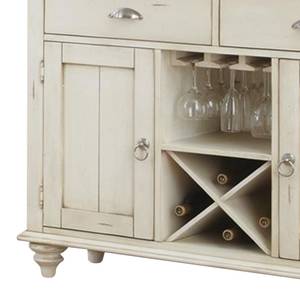 Sideboard Carrey Pappel massiv Weiß