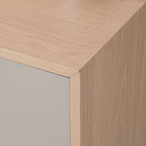 Dressoir Caspito lichtgrijs/eikenhout