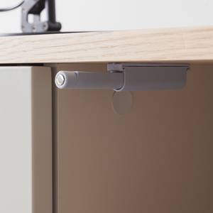 Dressoir Caspito lichtgrijs/eikenhout