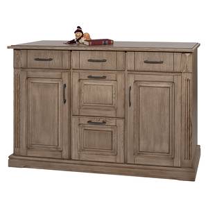 Sideboard Parzival II deels massief eikenhout - truffelkleurig