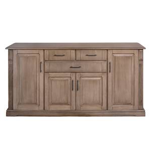 Sideboard Parzival III deels massief eikenhout - truffelkleurig