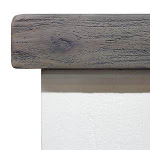 Sideboard Deaumain Akazie teilmassiv - Weiß - Maße: 160 x 85 cm