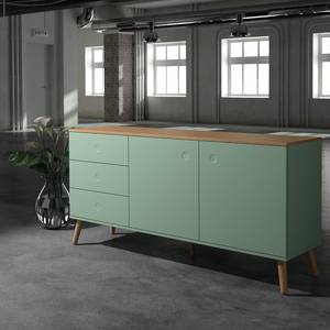 Dressoir Dot I deels massief eikenhout - Mintkleurig