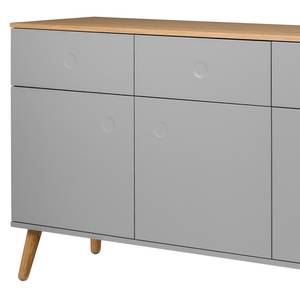 Dressoir Dot II deels massief eikenhout - Grijs