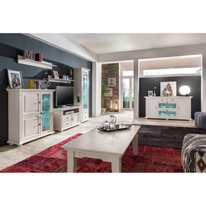 Buffet Flinn I Pin rustique massif - Blanc