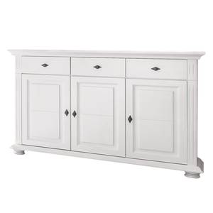 Buffet Flinn III Pin rustique massif - Blanc