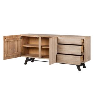 Buffet Fredericia Acacia partiellement massif / Métal - Largeur : 185 cm