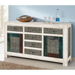 Sideboard Goa White Mango teilmassiv - Mango Vintage Weiß