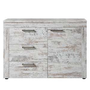 Sideboard Gola I witte grenenhouten look - geveegd