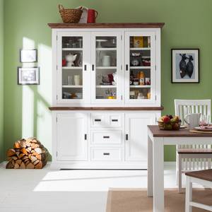 Buffet Gomera I Acacia partiellement massif - Blanc / Marron