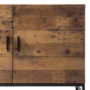 Sideboard GRASBY mit 2 Türen Altholz Pinie / Metall - Pinie Dunkel / Schwarz