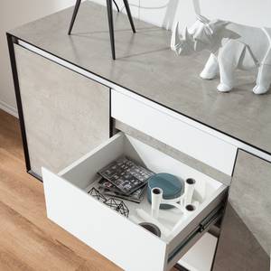 Credenza Karay Decorazione cemento/Bianco