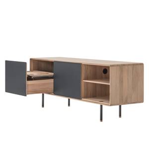 Sideboard Kinna Eiche teilmassiv / Stahl - Eiche / Anthrazit - Eiche