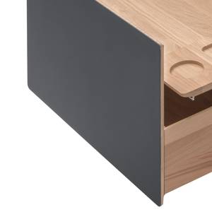 Dressoir Kinna deels massief eikenhout/staal - eikenhout/antracietkleurig