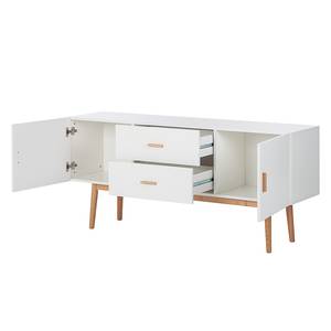 Credenza Lindholm I Parzialmente in legno massello di quercia Bianco