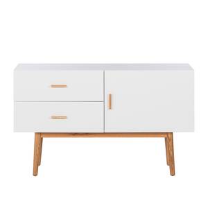 Credenza Lindholm II Parzialmente in legno massello di quercia Bianco