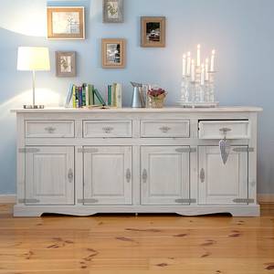 Dressoir Lucia IV met 4 deuren - massief grenenhout - wit