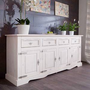 Dressoir Lucia IV met 4 deuren - massief grenenhout - wit