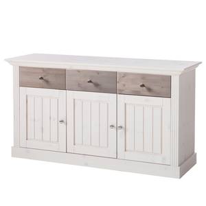 Buffet Lyngby II Pin massif - Blanc / Pin truffier