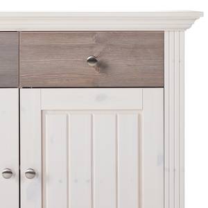 Dressoir Lyngby II massief grenenhout - wit/truffelkleurig grenenhout