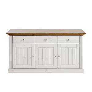 Dressoir Lyngby I massief grenenhout - Wit grenenhout/amberkleurig grenenhout