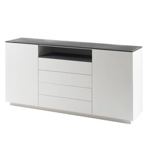 Sideboard Milton II Mat Blanc / Gris minéral