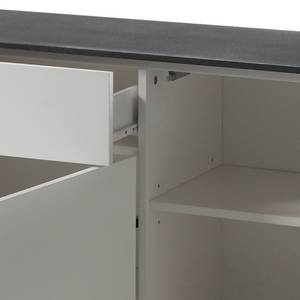 Dressoir Milton III mat wit/steengrijs