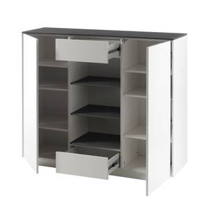 Highboard Milton II mat wit/steengrijs