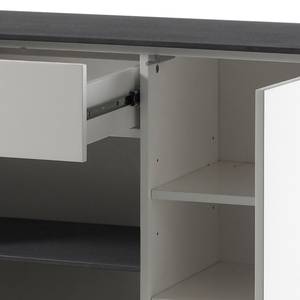 Highboard Milton II mat wit/steengrijs