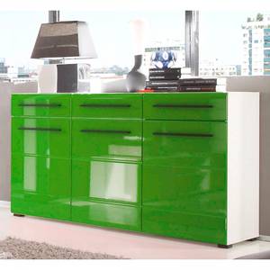 Dressoir Motley hoogglans groen - Hoogglans groen/wit