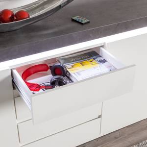 Dressoir Namona I incl. verlichting - mat wit / betonnen look - Wit/Concrete look