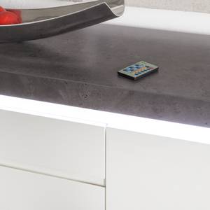 Dressoir Namona I incl. verlichting - mat wit / betonnen look - Wit/Concrete look