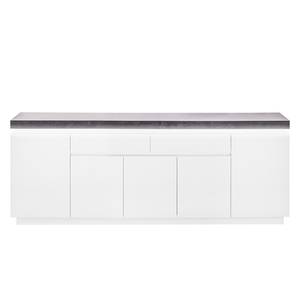 Dressoir Namona III incl. verlichting - Concrete look/Wit