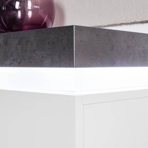 Dressoir Namona III incl. verlichting - Concrete look/Wit