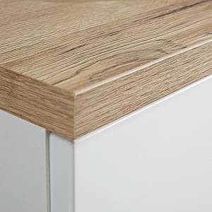 Sideboard Neston II Eiche teilmassiv - Matt Weiß / Eiche Sanremo Dekor