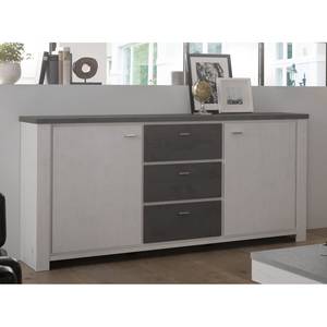 Sideboard Troway II Grau - Weiß - Holzwerkstoff - 169 x 90 x 41 cm