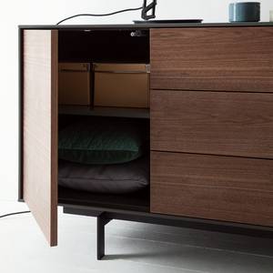 Sideboard Payara Echtholzfurnier - Walnuss / Anthrazit