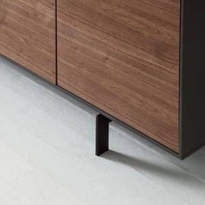 Sideboard Payara Echtholzfurnier - Walnuss / Anthrazit