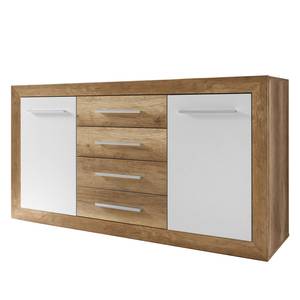 Dressoir Rachid wit/monumentale eikenhouten look