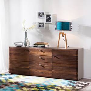 Highboard Misano Notenboomhout/platina bruin