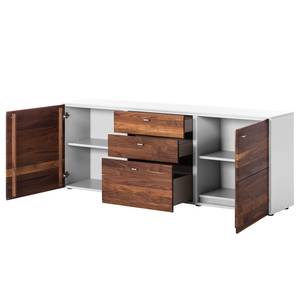 Highboard Misano Notenboomhout/wit