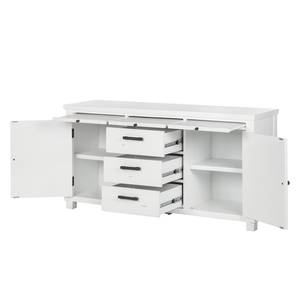 Buffet South Hampton I Acacia partiellement massif - Blanc