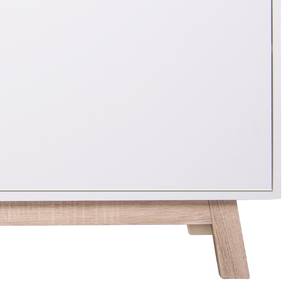 Meuble TV Storberg Blanc mat / Imitation chêne Sonoma