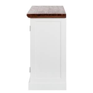 Buffet Gomera I Acacia partiellement massif - Blanc / Marron