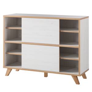 Sideboard Svene Pinie Weiß Dekor / Eiche Navarra Dekor - Breite: 120 cm