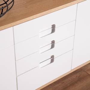 Dressoir Verwood I Bruin - Wit - Plaatmateriaal - 160 x 75 x 40 cm